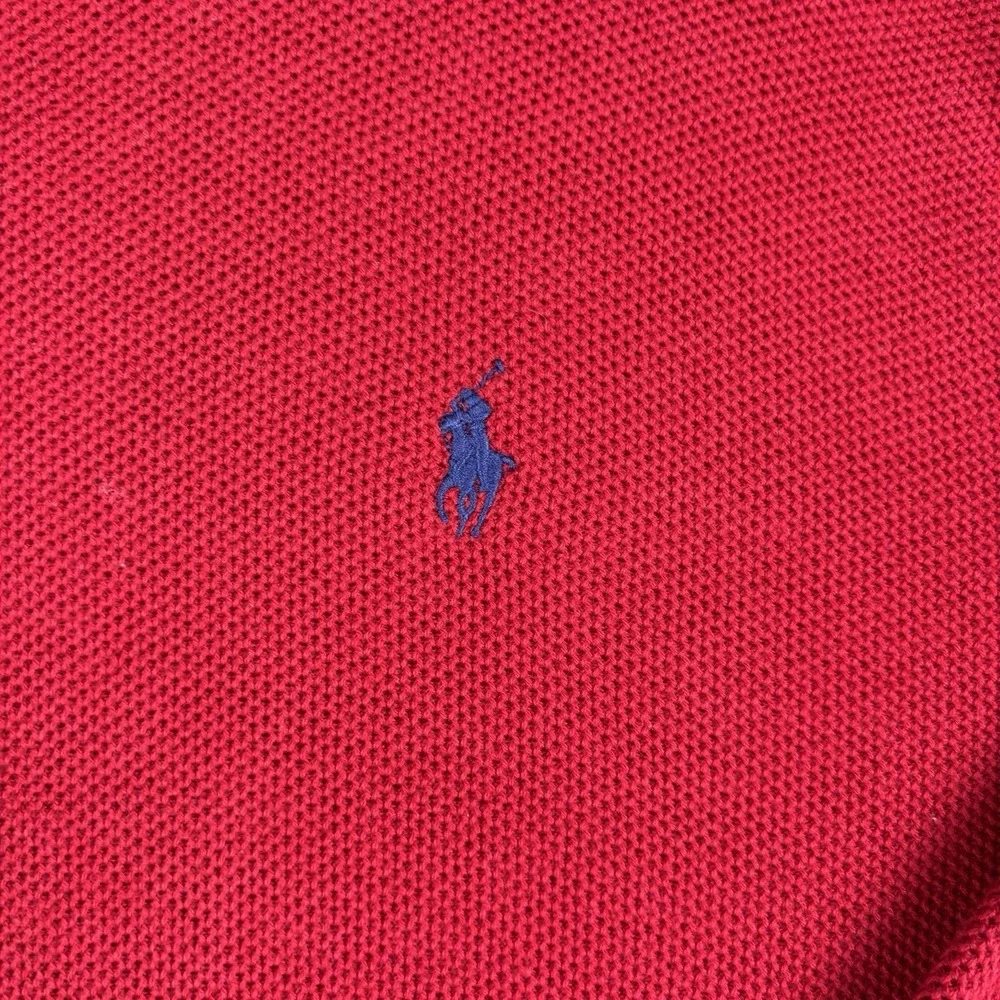 Polo Ralph Lauren Sweater‎ Mens Xl Red Long Sleeve Preppy Pima Cotton Casual